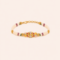 Ruby Floral Beaded Bracelet