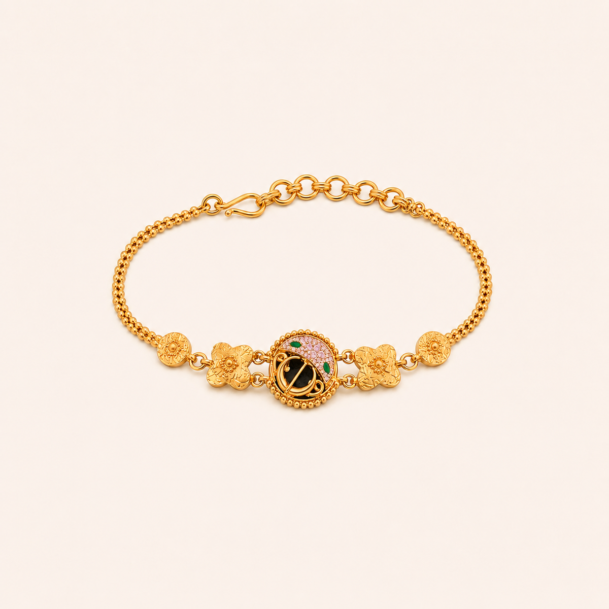 Ruby Floral Bracelet