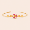 Ruby Blossom Heritage Bracelet