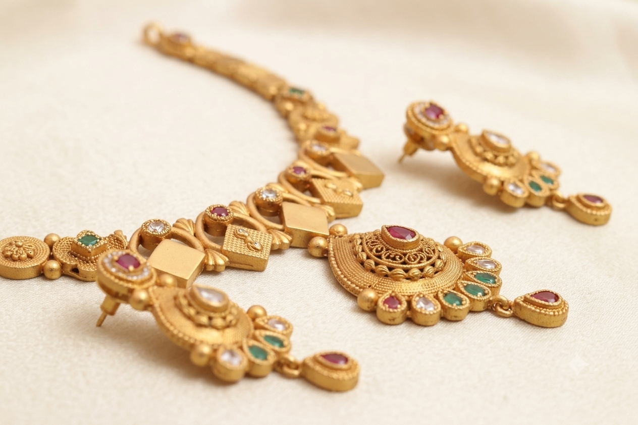 Temple Necklace Set