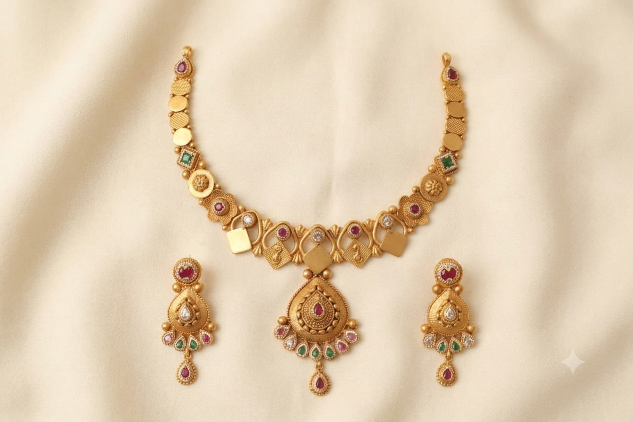 Temple Necklace Set